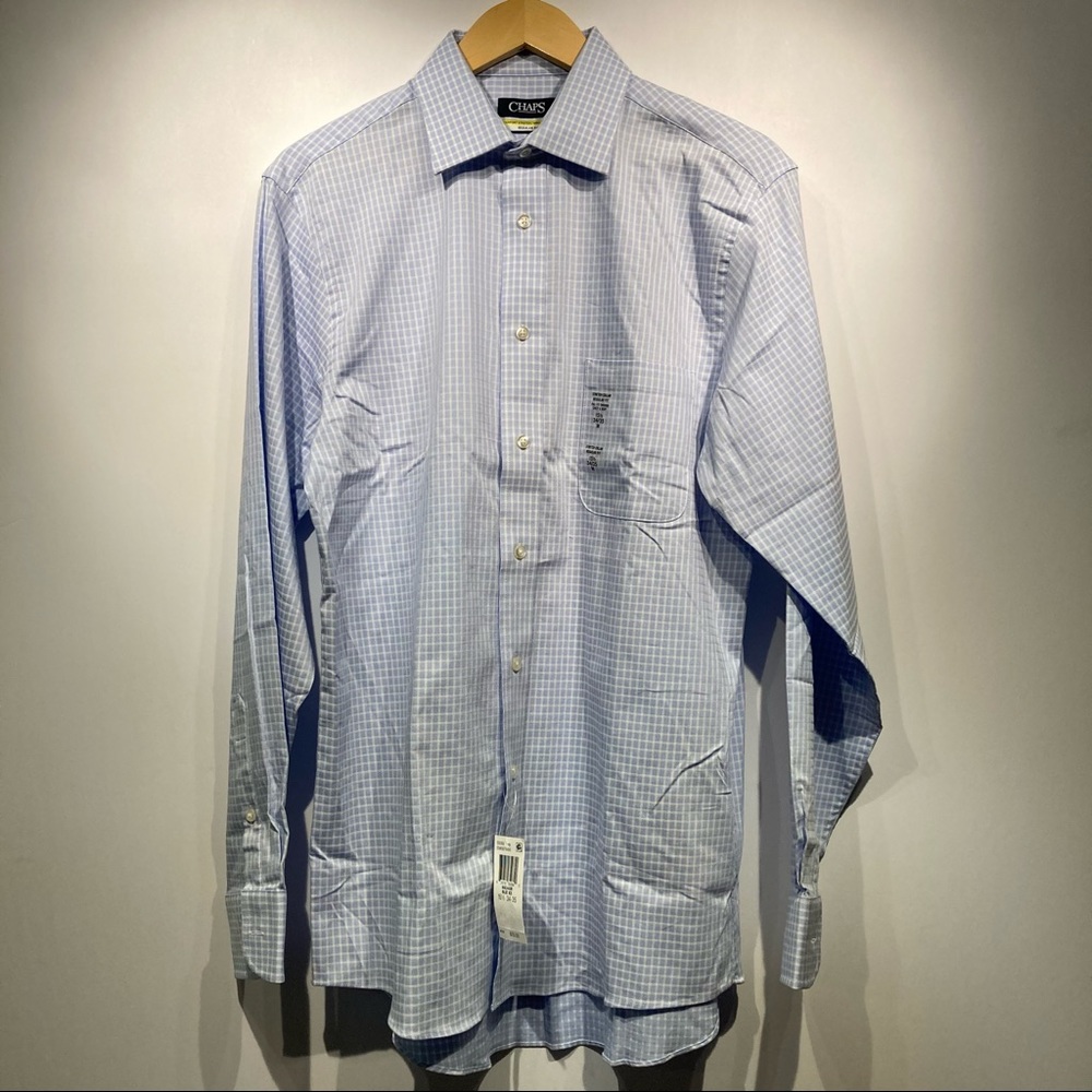 Chaps 15.5, 34/35 Regular Fit Dress Shirt NWT